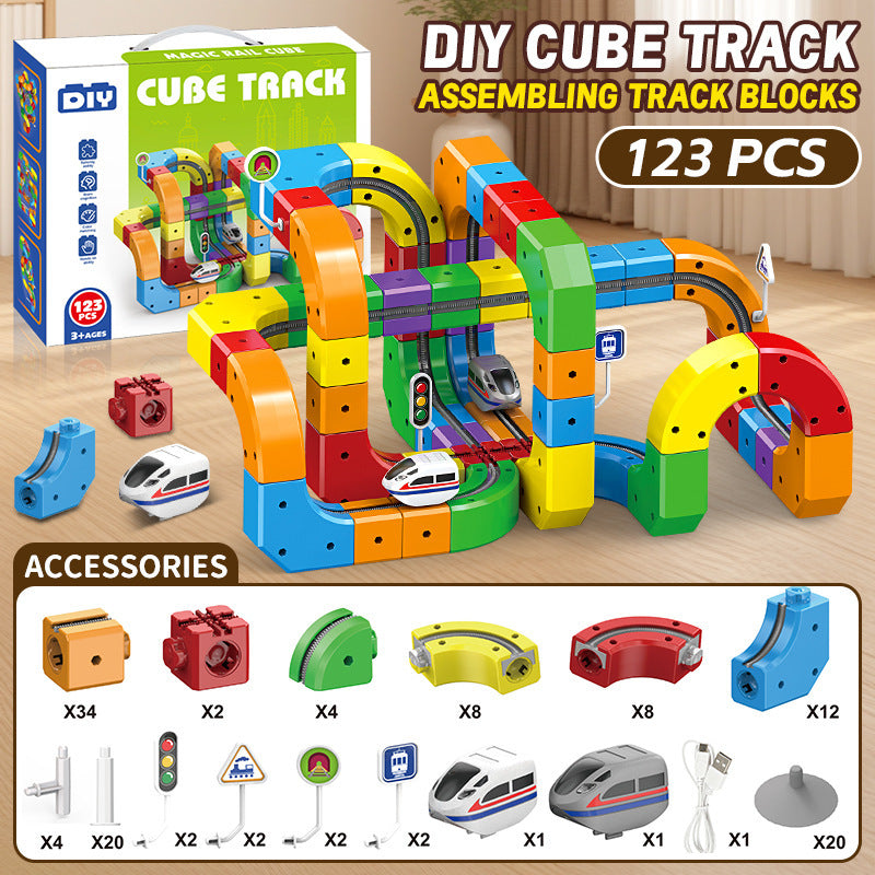 Children's Educational Electric Train Track Set