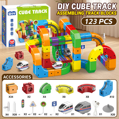 Children's Educational Electric Train Track Set