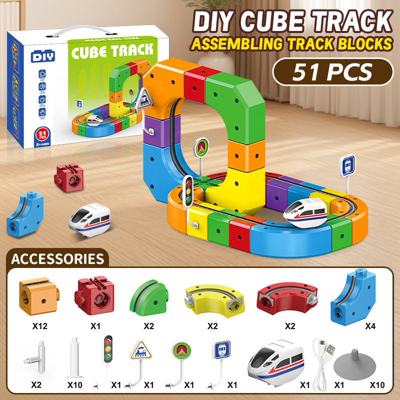 Children's Educational Electric Train Track Set